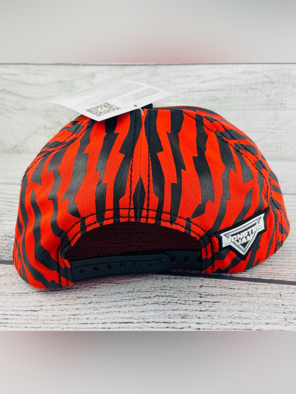 Monster Jam El Toro Loco Adult OS Adjustable SnapBack Hat - NEW Orange White - Picture 4 of 8